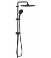 Sistema de chuveiro Grohe Vitalio Comfort 250 com desviador Preto mate (266982431)