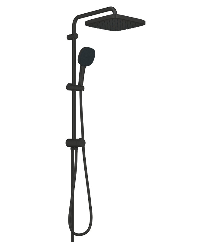 Compra online Sistema de chuveiro Grohe Vitalio Comfort 250 com desviador Preto mate (266982431) en oferta al mejor precio