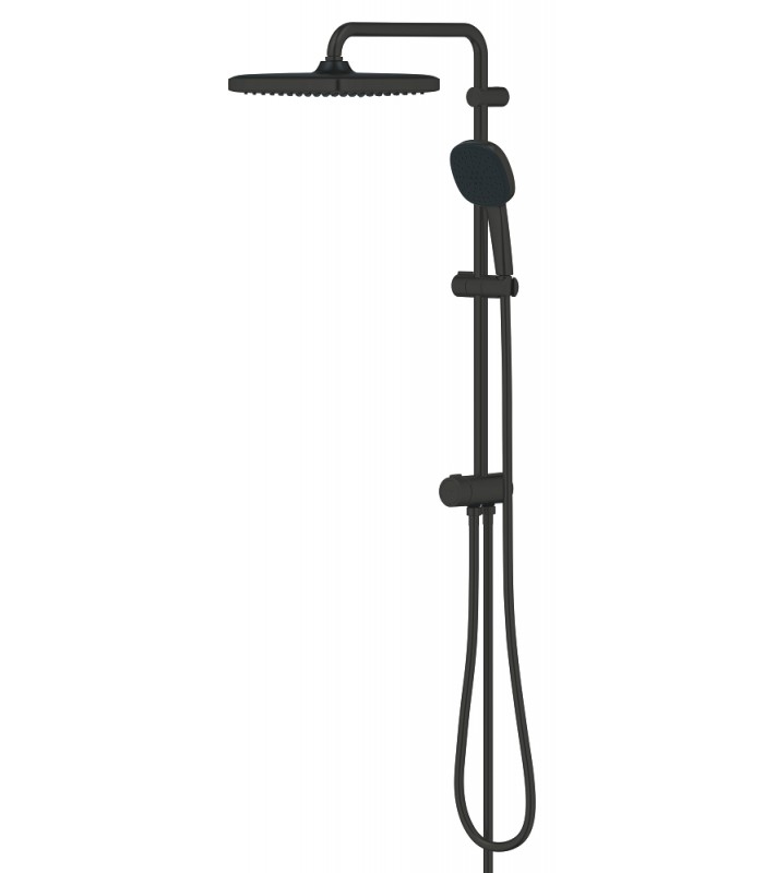Compra online Sistema de chuveiro Grohe Vitalio Comfort 250 com desviador Preto mate (266982431) en oferta al mejor precio