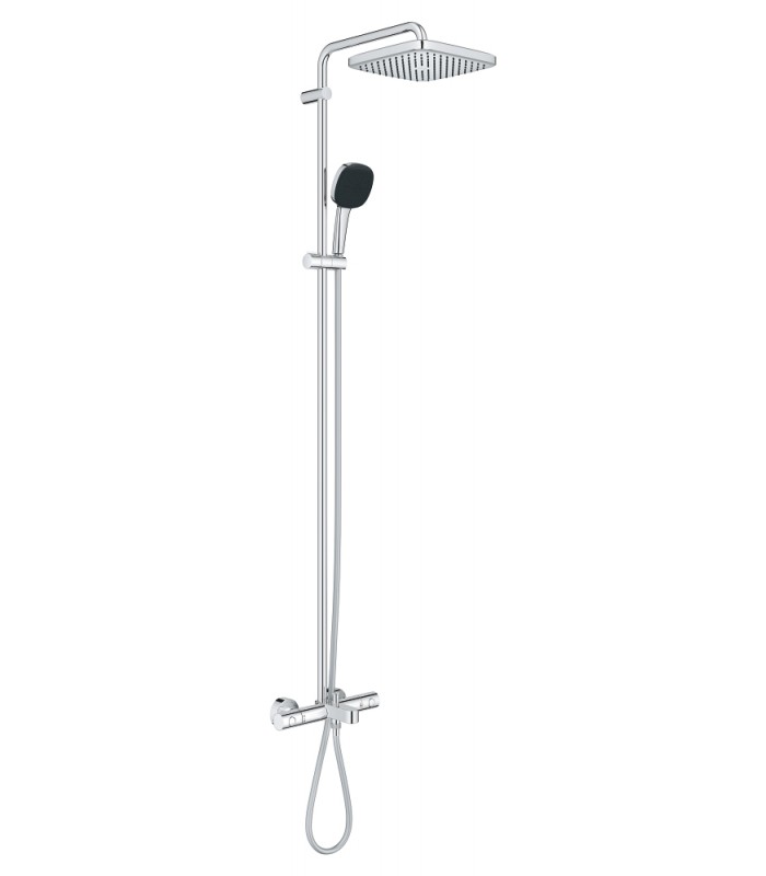 Compra online Sistema de chuveiro Grohe Vitalio Comfort 250 com termostato para chuveiro de banho cromado (26984001) en oferta al mejor precio