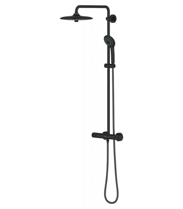 Compra online Grohe Vitalio Joy System 260 Sistema de chuveiro com termostato Phantom black / Matt black (26403KF2) en oferta al mejor precio