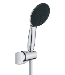 Conjunto de chuveiro Grohe Vitalio Start 110 com suporte 3 jatos (chuva, jato, massagem) cromado (26182001)