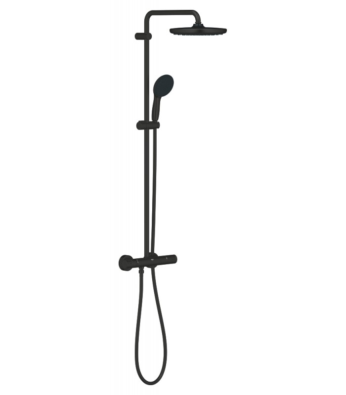 Compra online Grohe Vitalio Start System 250 Sistema de chuveiro com termostato integrado Preto mate (266772431) en oferta al mejor precio