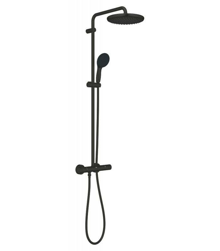 Compra online Grohe Vitalio Start System 250 Sistema de chuveiro com termostato integrado Preto mate (266772431) en oferta al mejor precio
