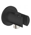 Grohe Vitalio Universal Outlet cotovelo e roseta preto fosco (269622431)