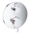 Misturador termostático de chuveiro Grohe Atrio para 2 saídas com corte e desviador integrados Cromado (24135003)