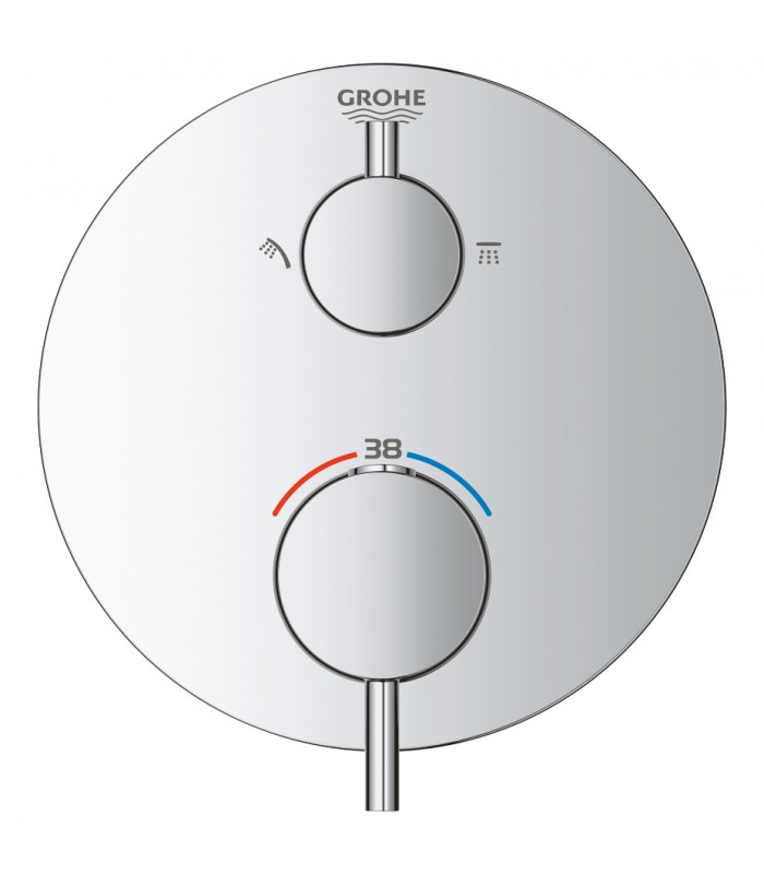 Compra online Grohe Atrio Termostato de ducha para 2 salidas con cierre e inversor integrado Cromo (24135003) en oferta al mejor precio