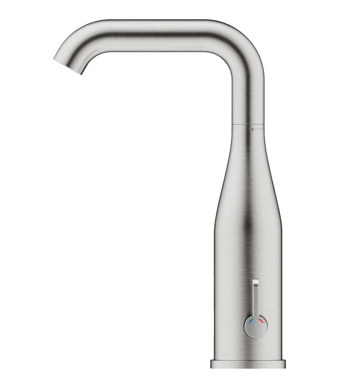 Compra online Grohe Essence E Mezclador de lavabo electrónico 1/2" Tamaño Mcon mezclador y limitador ajustable de temperatura Supersteel (364 en oferta al mejor precio