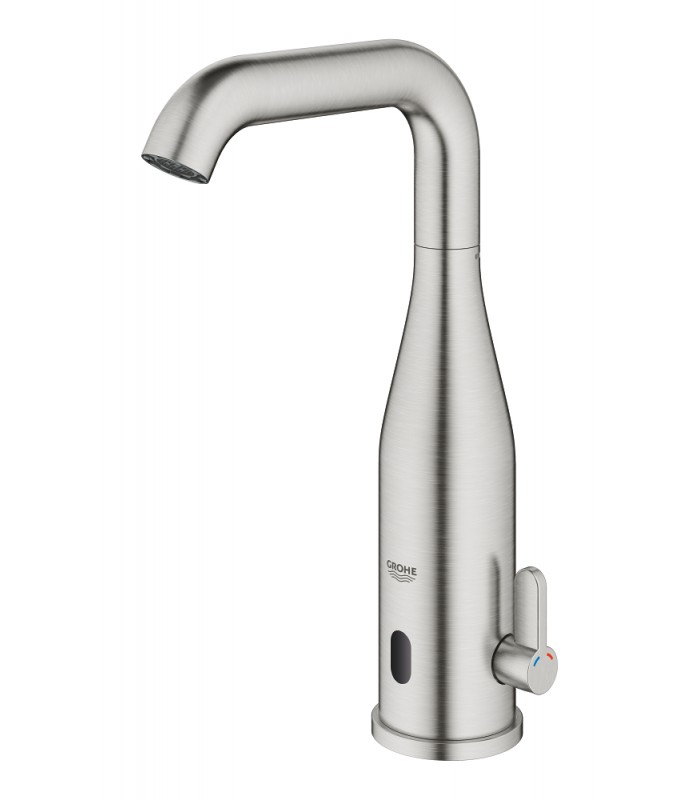 Compra online Grohe Essence E Mezclador de lavabo electrónico 1/2" Tamaño Mcon mezclador y limitador ajustable de temperatura Supersteel (364 en oferta al mejor precio