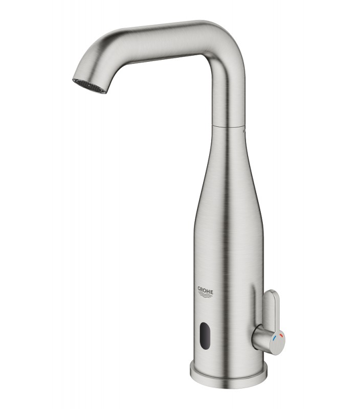 Compra online Grohe Essence E Mezclador de lavabo electrónico 1/2" Tamaño Mcon mezclador y limitador ajustable de temperatura Supersteel (364 en oferta al mejor precio