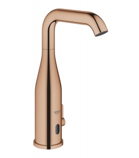 Misturador eletrônico para lavatório Grohe Essence E 1/2" tamanho M com misturador e limitador de temperatura ajustável Warm sun