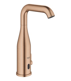 Grohe Essence E Mezclador de lavabo electrónico 1/2" Tamaño Mcon mezclador y limitador ajustable de temperatura Brushed warm su