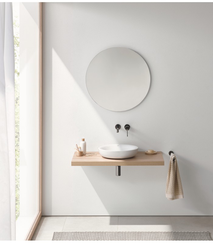 Compra online Misturador monocomando de lavatório de parede Grohe Essence 1/2" L-size Hard graphite (19967A01) en oferta al mejor precio