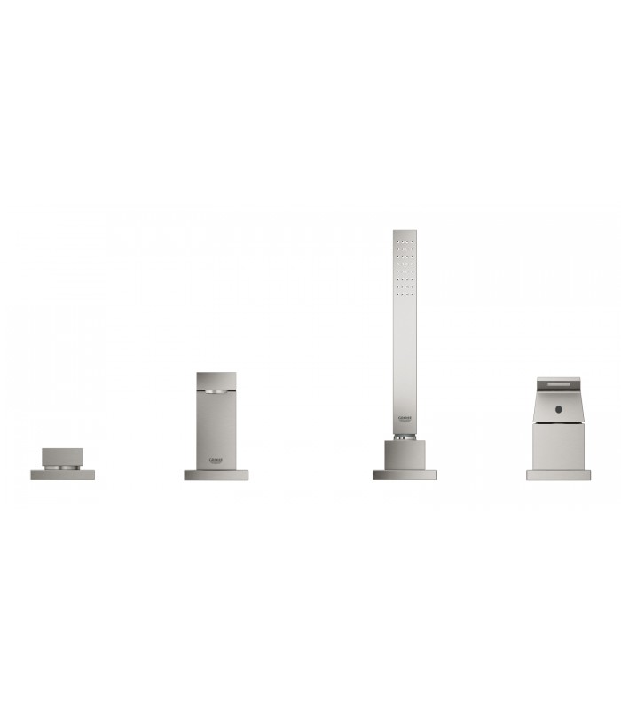 Compra online Grohe Eurocube Combinación monomandopara baño y ducha 1/2" Supersteel (19897DC1) en oferta al mejor precio