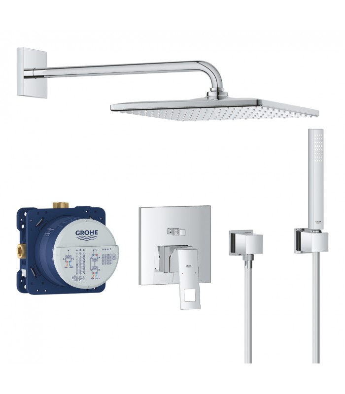 Compra online Conjunto de chuveiro Grohe Eurocube Perfect com Rainshower Mono 310 Cube Chrome (25238000) en oferta al mejor precio