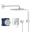 Conjunto de chuveiro Grohe Eurocube Perfect com Rainshower Mono 310 Cube Chrome (25238000)