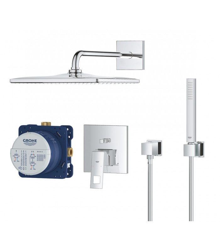 Compra online Conjunto de chuveiro Grohe Eurocube Perfect com Rainshower Mono 310 Cube Chrome (25238000) en oferta al mejor precio