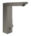 Misturador eletrônico para lavatório Grohe Eurocube E 1/2" tamanho M com misturador e limitador de temperatura ajustável Escovad