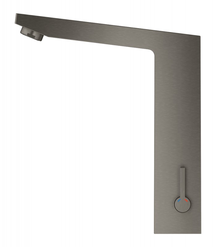 Compra online Misturador eletrônico para lavatório Grohe Eurocube E 1/2" tamanho M com misturador e limitador de temperatura ajustável Escovad en oferta al mejor precio