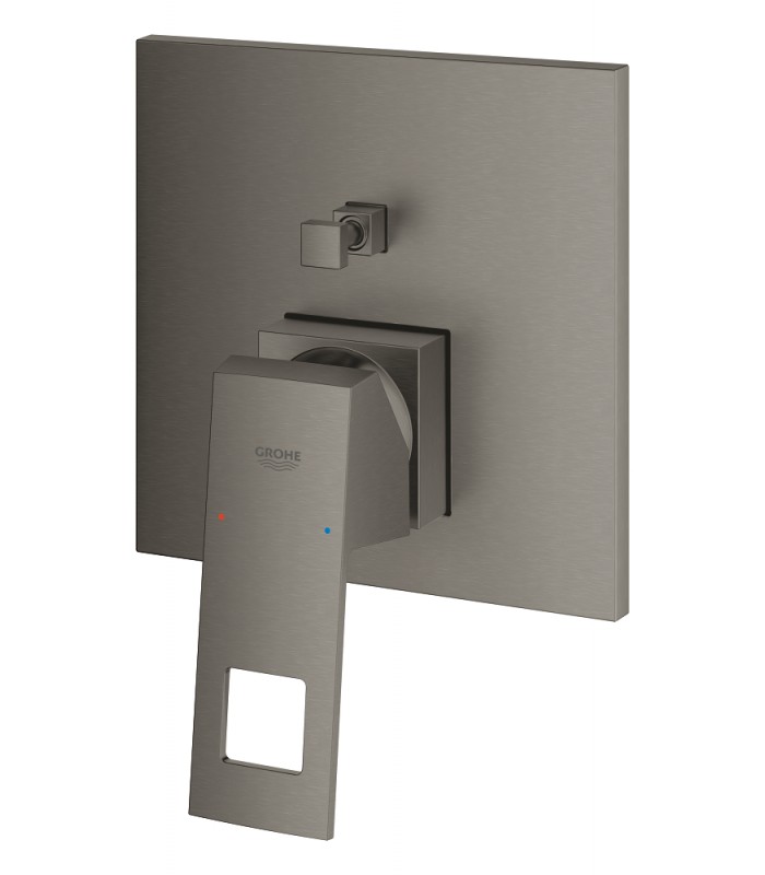 Compra online Misturador monocomando Grohe Eurocube com desviador de 2 vias. Grafite duro escovado (24062AL0) en oferta al mejor precio