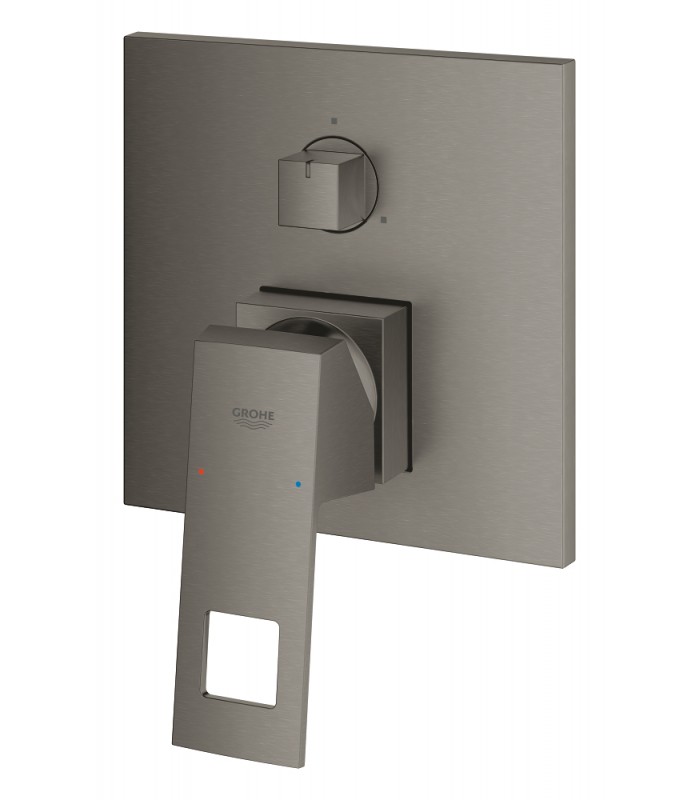 Compra online Misturador monocomando Grohe Eurocube com desviador de 3 vias. Grafite duro escovado (24094AL0) en oferta al mejor precio