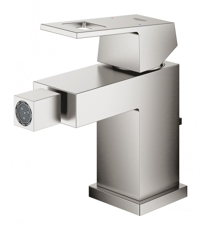 Compra online Grohe Eurocube Monomando de bidé 1/2"Tamaño S Supersteel (23138DC0) en oferta al mejor precio