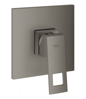 Misturador monocomando de chuveiro Grohe Eurocube 1/2" grafite duro escovado (24061AL0)