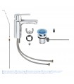 Grohe Get Monomando de lavabo 1/2"Tamaño M Cromo (23454000)