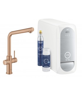 Grohe GROHE Blue Home Kit de partida L-spout Pôr do sol quente escovado (cobre escovado) (31454DL1)