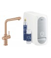 Grohe GROHE Blue Home Starter kit caño en L Brushed warm sunset (Cobre cepillado) (31454DL1)