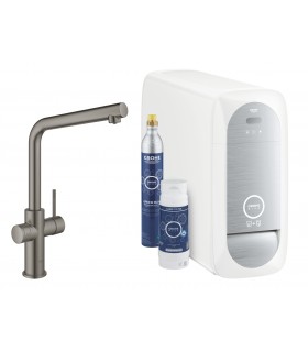 Grohe GROHE Blue Home Starter kit L-spout grafite duro escovado (31454AL1)