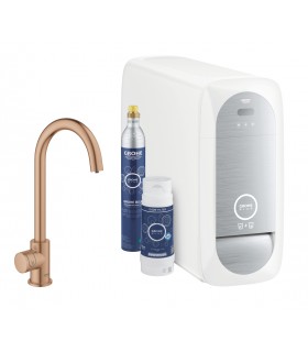 Grohe GROHE Blue Home Starter Kit con grifo Mono caño en C Brushed warm sunset (Cobre cepillado) (31498DL1)