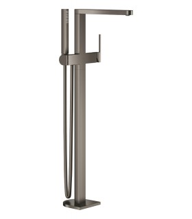 Misturador de banheira e chuveiro Grohe GROHE Plus 1/2" montado no chão grafite duro escovado (23846AL3)