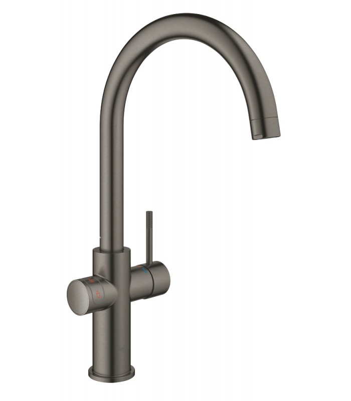 Compra online Grohe GROHE Red Duo Monomando de fregadero y Calentador Tamaño M Brushed hard graphite (Grafito cepillado) (30083AL1) en oferta al mejor precio