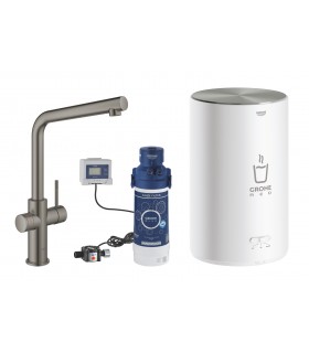 Grohe GROHE Red Duo Monomando de fregadero y Calentador Tamaño M Brushed hard graphite (Grafito cepillado) (30327AL1)