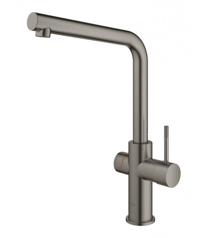 Compra online Misturador monocomando para lavatório e aquecedor Grohe GROHE Red Duo Tamanho M Grafite duro escovado (30327AL1) en oferta al mejor precio