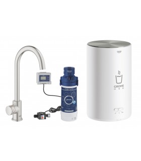 Grohe GROHE Red Mono Grifo de fregadero y calentador Tamaño M Supersteel (30085DC1)