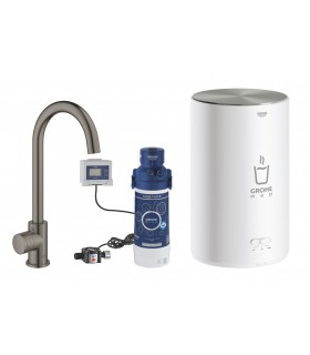 Misturador e aquecedor de pia de cozinha Grohe GROHE Red Mono Tamanho M Grafite duro escovado (30085AL1)
