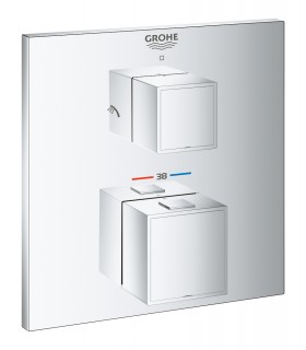 Grohe Grohtherm Cube Termostato de ducha para 2 salidas con cierre e inversor integrado Cromo (24154000)