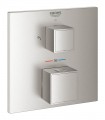 Termostato de chuveiro Grohe Grohtherm Cube para 2 saídas com desligamento e desviador integrado Supersteel (24154DC0)