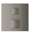 Grohe Grohtherm Cube Termostato para 1 salida con llave de corte Brushed hard graphite (Grafito cepillado) (24153AL0)