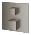 Grohe Grohtherm Cube Termostato para 1 salida con llave de corte Brushed hard graphite (Grafito cepillado) (24153AL0)