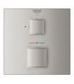 Termostato Grohe Grohtherm Cube para 1 saída com válvula de corte Supersteel (24153DC0)