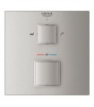 Grohe Grohtherm Cube Termostato para baño ducha para dos salidascon cierre e inversor integrado Supersteel (24155DC0)