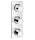 Grohe Grohtherm F Placa con triple llave de paso Cromo (27625000)