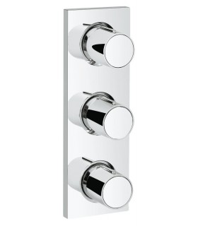 Grohe Grohtherm F Placa con triple llave de paso Cromo (27625000)
