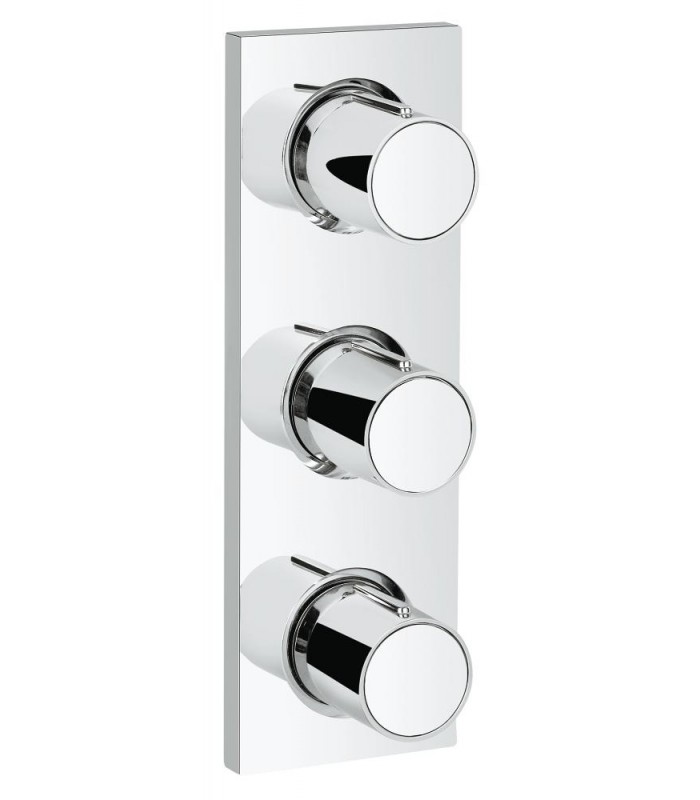 Compra online Placa Grohe Grohtherm F com torneira tripla Cromada (27625000) en oferta al mejor precio