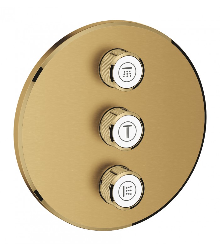 Compra online Grohe Grohtherm SmartControl Placa con triple llave de paso Brushed cool sunrise (Oro cepillado) (29122GN0) en oferta al mejor precio