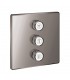 Placa Grohe Grohtherm SmartControl com válvula de parada tripla Grafite duro (Grafite brilhante) (29127A00)