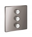 Placa Grohe Grohtherm SmartControl com válvula de parada tripla Grafite duro (Grafite brilhante) (29127A00)